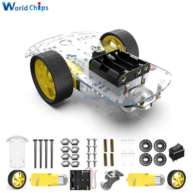 Diymore Kit Chassi Carro Robô Inteligente 2WD com Codificador de Velocidade para Arduino