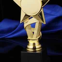 Fita Troféus Futebol Dourado Prémio, Material Festa, Estrela do Troféu, Prémio, 25 cm - Image 5