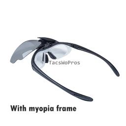 Óculos Táticos Resistentes ao Impacto, Tiro Paintball Goggles, Proteção UV, Caça ao ar livre, Caminhadas Óculos de sol, 3 Lens - Image 6