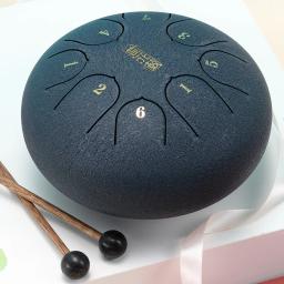 HLURU-Música Etéreo Tambor com Glucophone Aço Língua, Instrumento de Percussão, Yoga Meditação, 8 Notas, Tom C, 6" - Image 4
