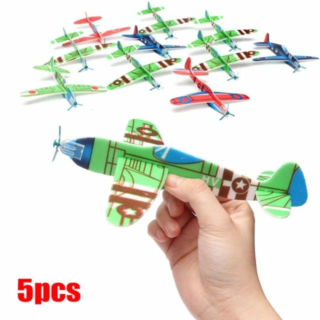 5 Pçs Avião Modelo Espuma Planador Voando Brinquedo Infantil Presente Festa
