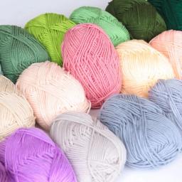 Leite algodão tricô fios de lã, bordado, tingido, tecidos à mão, crochê artesanato, suéter, chapéu, bonecas, ferramentas de costura, A2, 50g, 5Ply - Image 3