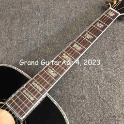 Personalizado D Corpo Flamed Maple Back Side Abalone Encadernação 5PCS Mapa Pescoço Rosewood Fingerboard Deluxe Guitarra acústica - Image 3
