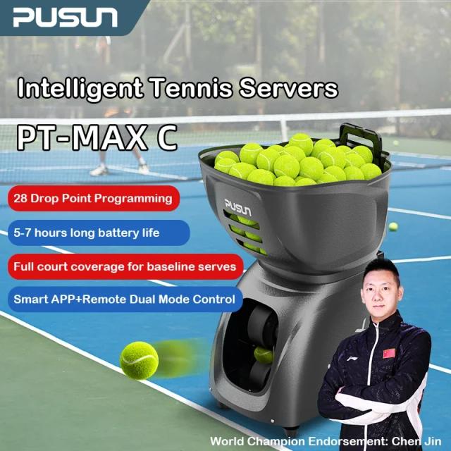 MYT 2024 Pusun Máquina de Tênis Inteligente Controle de App 145 Bolas