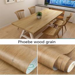 Papéis de parede autoadesivos impermeáveis para armário, móveis domésticos, adesivos de parede, grãos de madeira largos, filmes de decoração, PVC, renovação, 60 cm, 80cm - Image 5