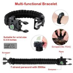 Outdoor Adventure Emergency Survival Tool Bag, Ferramentas táticas para Camping Caminhadas e Caça, 17 em 1 - Image 4