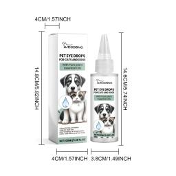 100ml gatos cães colírio pet removedores manchas lágrima cães olho saúde líquido - Image 1