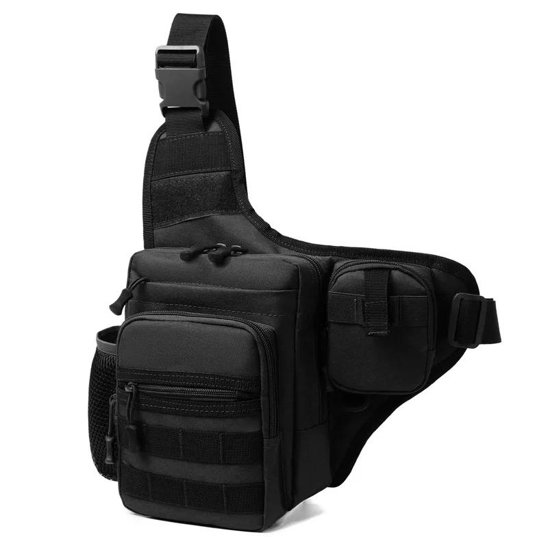 Bolsa de ombro de pesca à prova dwaterproof água esportes ao ar livre ciclismo crossbody peito único mochila viagem escalada acampamento tático bolsa - Image 1