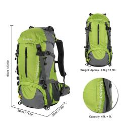 Lixada impermeável Desporto Mochila, Outdoor Escalada Mochila, Montanhismo Caminhadas Mochilas, Molle Camping Bag, 6 cores, 50L - Image 2