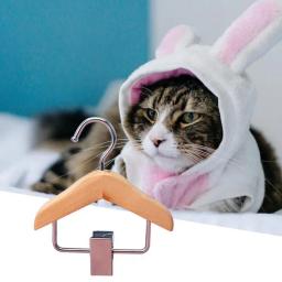 Cabides com clipe de metal para pequenos animais de estimação, organizador do armário, cabide, casaco, gato, cachorro, gatinho, cachorro, cachorro, mini - Image 2
