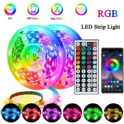 Fita LED autoadesiva, WiFi, 5050 RGB, USB, Bluetooth, Controle de APP, Fita de Fita Flexível, Festa Festival, TV, Mesa, Sala, 1-30m - Image 1