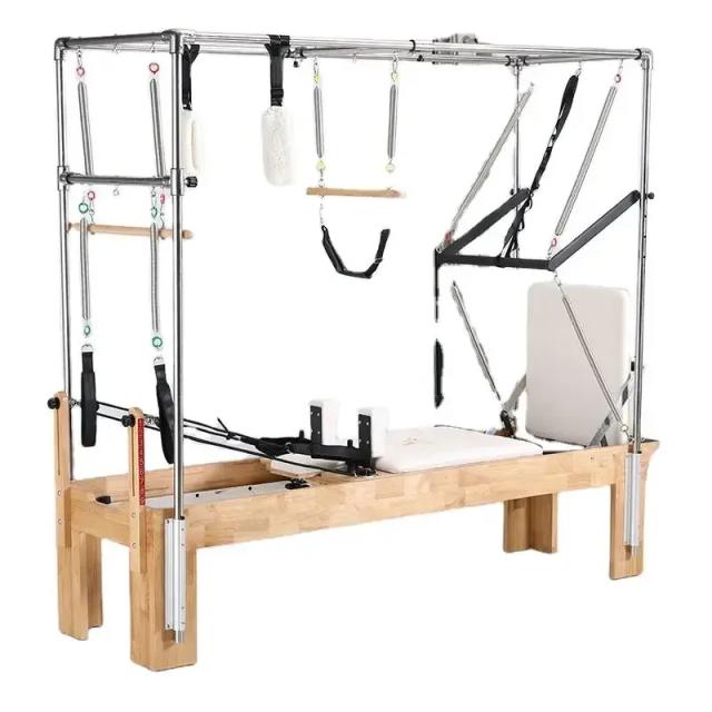 Cama Cadillac Pilates Profissional 3 em 1 Madeira de Carvalho