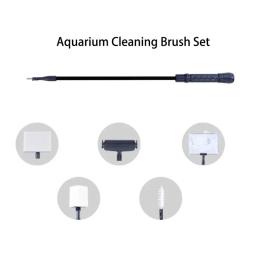 Conjunto limpo para aquário, de alta qualidade, 5 em 1, limpador de aquário, rede de peixes, raspador de esponja, kit de ferramentas de limpeza para tanque de peixes - Image 1