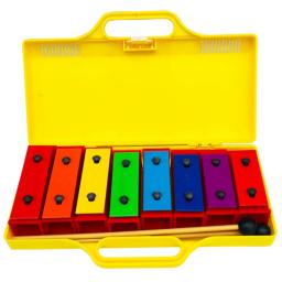 8 notas cromática xilofone glockenspiel ressonador sinos com caixa amarela - Image 3