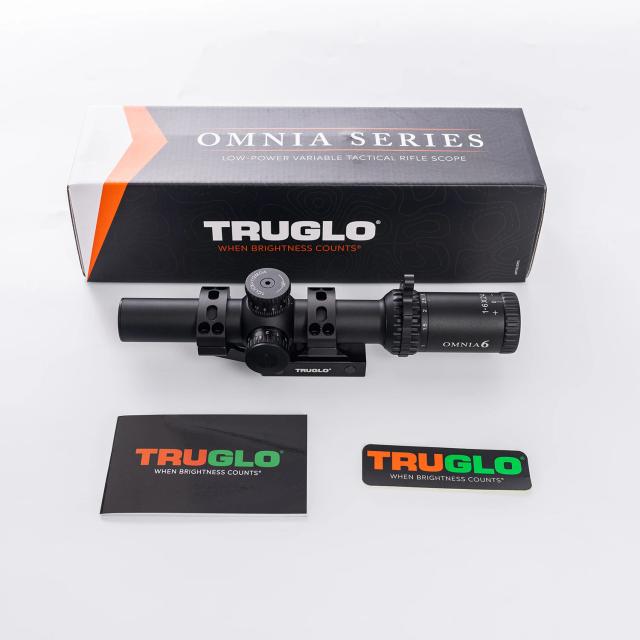 Mira Compacta Parallax TRUGLO Original com Colimador Automático e Montagem para Trilho de 20mm, 1-6x24