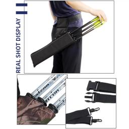 Aljava com arco e flecha com design de três tubos, setas de pano Oxford durável, bolsa de arco e flecha ajustável para esportes - Image 5