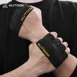 Kutook luvas de fitness masculinas e femininas com quatro dedos, respirável, antiderrapante, absorção de choque, yoga, haltere, ciclismo, luvas esportivas - Image 1