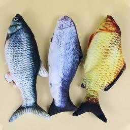 Brinquedo de pelúcia recheado para gato, Interativo Pet Chew Toy, Travesseiro de entretenimento de treinamento, 20cm, Peixe Simulação - Image 6