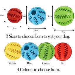 Rubber Dog Ball Toys para Pet, Limpeza dos dentes, Snack Ball, Pet Products, Filhotes, Cães grandes, Engraçado - Image 3