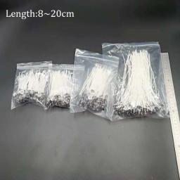 Pavios de algodão com baixo fumo para fabricação de velas, Pavio pré-encerado, DIY, 8 cm, 10 cm, 12 cm, 16 cm, 20cm, 100Pcs, Conjunto - Image 1
