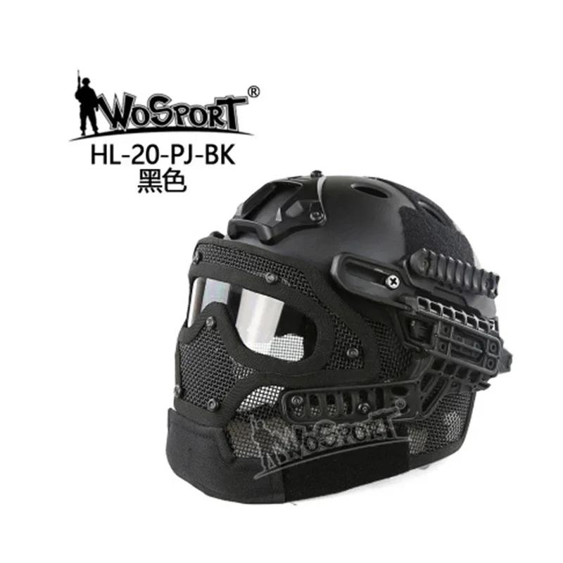 Capacete tático completo coberto com lente HD, Airsoft Paintball Sports Capacetes protetores, Capacete de segurança de tiro CS - Image 1