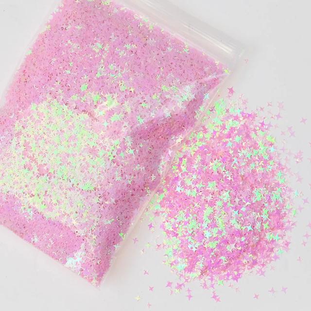 Glitter Estrela de Quatro Pontos 50g - Alta Qualidade para Artesanato, Copos e Resinagem