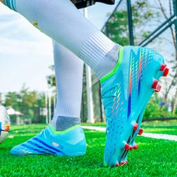 Sapatilhas de futebol baixo masculinas, botas de futebol profissional, chuteiras antiderrapantes, tênis de grama adulto e infantil, TF durável, FG, novas - Image 4