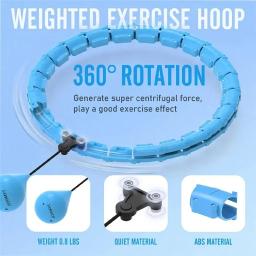 24 seções inteligente esporte hoop ajustável cintura fina massageador exercício ginásio círculo anel equipamentos de fitness cintura fácil perda de peso - Image 4