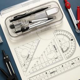 M & G-Compass Set Régua e Medição, Ferramenta de desenho multifuncional profissional, 8 Pcs Set, Aprendizagem - Image 6