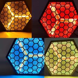 Luzes retrô hexagonais de led podem ser emendadas, efeitos de luz de matriz, luzes de fundo, luzes de palco, bar, luzes de corrida, luzes estroboscópicas - Image 4