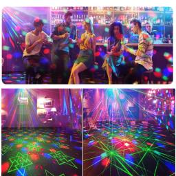 Festa Disco Ball Light, Projetor Laser, 5 em 1, DJ Stage Strobe Light, Natal, Casamento, Decoração Home Club - Image 3