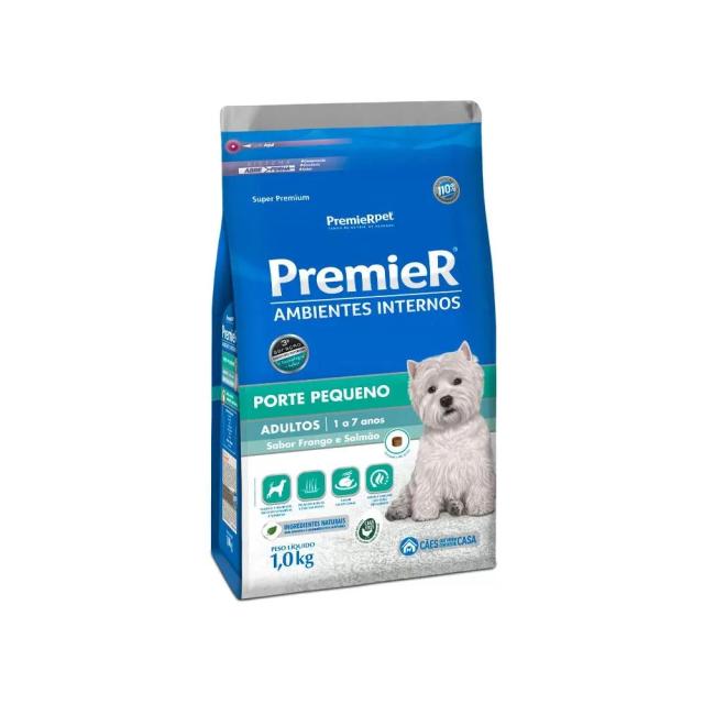 Ração PremieR para Cães Adultos de Pequeno Porte em Ambientes Internos - 1kg