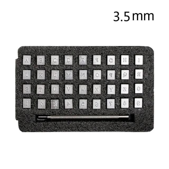 Conjunto Completo de Ferramentas para Artesanato em Couro com 36 Selos de Aço para Alfabeto e Números, Ideal para DIY e Impressão em Metal