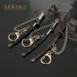 SEKIRO-Modelo de Arma de Metal de Sombras Morre, Faca de Brinquedo, Chaveiro, Katana Genichiro Espada, Periféricos de Jogo, Mini Toy, Duas Vezes, 9cm - Image 5