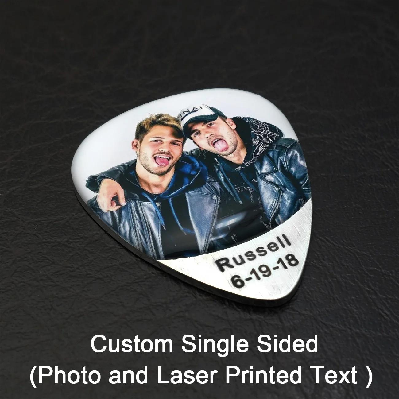 Palheta de guitarra personalizada, foto personalizada, palheta de guitarra estampada à mão, presente de lembrança para ele, formatura, presente do pai - Image 1