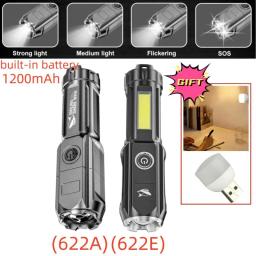 USB poderosa lanterna LED recarregável, 18650, impermeável, zoom, pesca, caça, 100000 lumens, tático - Image 1