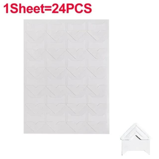 Adesivos de Canto Vintage em Papel Kraft para Scrapbooking e Álbum de Fotos - Pacote com 24 Peças (240 Total)