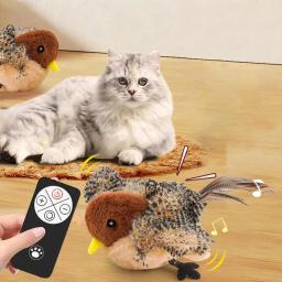 Brinquedo interativo do pássaro do luxuoso para gatos, asas batendo, controle remoto, caça instintos, caça - Image 6