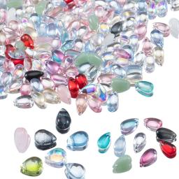 Cristal gota de água grânulos, strass grânulos com buraco, acessórios para o cabelo, decoração para diy, jóias artesanais, 50 pcs/saco - Image 1