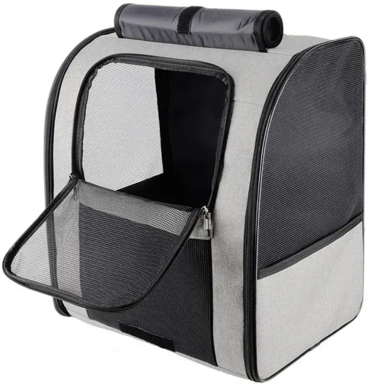 Grande espaço respirável pet mochila, saco de viagem portátil, gato, transporte cão pequeno, pet fornecimentos - Image 6