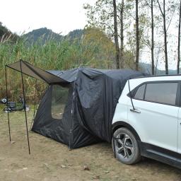 Tenda traseira do carro atualizada para 4 pessoas, auto-condução, 3 portas, acampamento ao ar livre, família, extensão anti-mosquito, pérgola integrada com toldo - Image 5