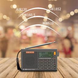 SIHUADON-R-108 Receptor de Rádio Digital Portátil Mini, FM, AM, SW, MW, LW, Ar, Bandas Completas, Estéreo, Bateria, R108 - Image 3