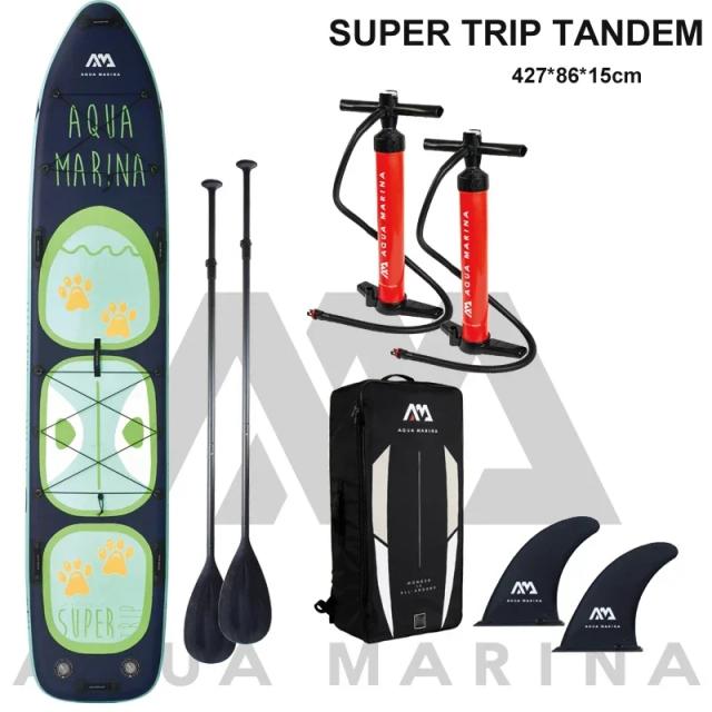 Paddle Board Inflável Aqua Marina para 2 Pessoas - Grande e Versátil para Surf e Caiaque