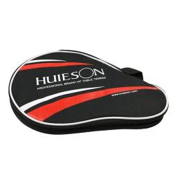 Huison tamanho duplo cabaça forma oxford pano raquete de tênis de mesa caso com zíper bolsa exterior para 2 ping pong paddle e 3 bolas - Image 2