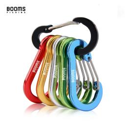 Booms pesca cc1 6 pçs liga de alumínio mosquetão chaveiro acampamento ao ar livre escalada snap clip bloqueio fivela gancho acessórios de pesca - Image 1