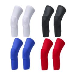 Joelheiras de basquete, vôlei, favo de mel, suporte de espuma, compressão, manga de perna, joelheira, esporte, equipamento fitness - Image 2