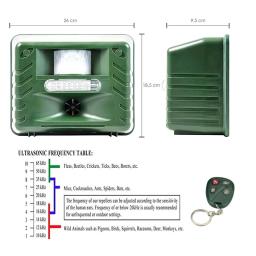 Ultrasonic Outdoor Animal Drive Strobe, Dispositivo Repeller Luz LED, Controle Remoto para Roedores, Veados, Gato, Cão, Raposa, Mo - Image 3