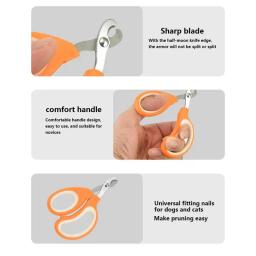 Cão cortador de unhas animais de estimação cortador de unhas e aparadores clippers para evitar o excesso de corte livre arquivo de unhas lâmina afiada ferramentas para animais de estimação - Image 2