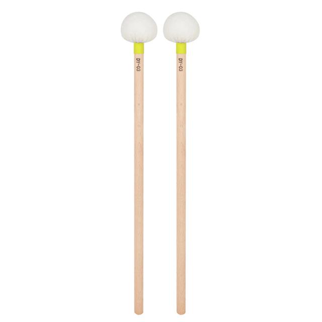 Baquetas de Percussão com Anti-Slip Felt e Punho de Madeira - 1 Par de Tímpanos para Bumbo