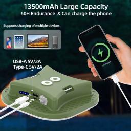 Lanterna de acampamento recarregável inteligente LED, controle Bluetooth por Tuya App, música Sync, RGB, iluminação de tenda ao ar livre, 13500mAh, 80W - Image 6